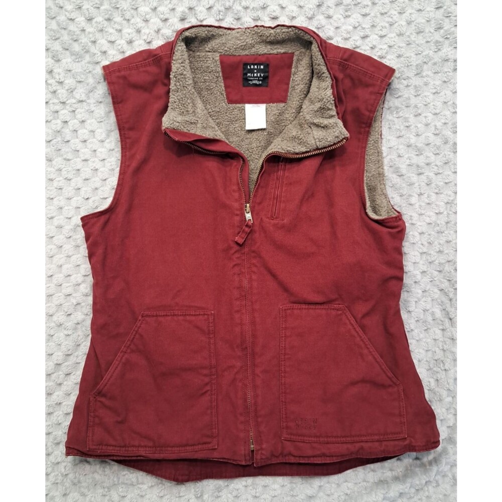 Lakin McKey Vest 2XLR Reg  Zip Lined Insulated Work Winter Jacket Canvas Duck